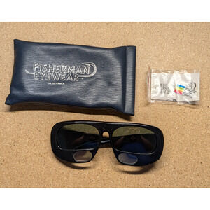 Vtg Fisherman Eyewear Sunglasses w Magnification Korea 7431 Polarized Lens